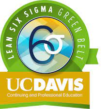 logo for uc davis lean six sigma green belt badge
