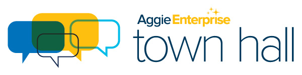 Aggie Enterprise town hall logo.