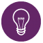vector icon of a lightbulb